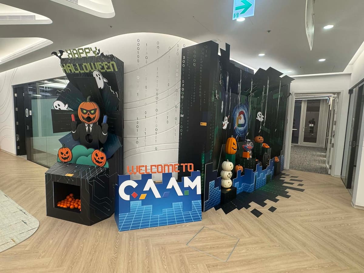 Google office Halloween decoration